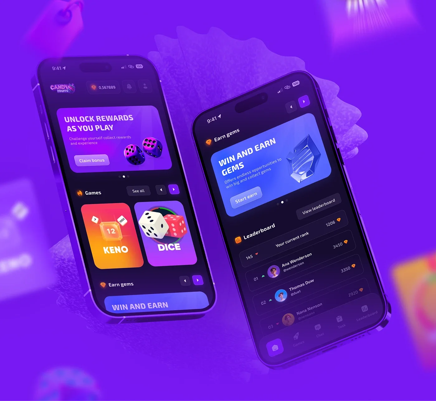 赌博游戏手机APP界面预览